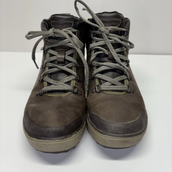 Merrell Black Slate Leather Hiking Boots Mens Size 8 Lace Up Select Warm J23627 - Picture 6 of 13